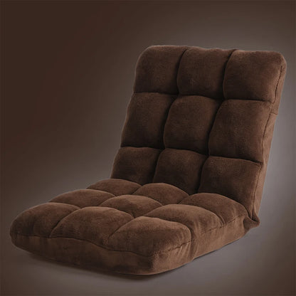 Foldable Floor Sofa Chair, Lazy Bag Bed for Living Room, Portable Lounger with Removable Cover, Easy Storage Ottoman for Bedroom