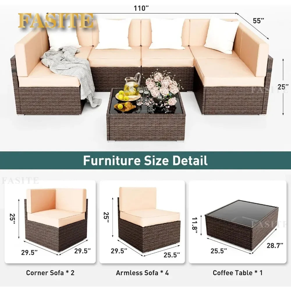 Patio Furniture Set Outdoor Conversation Set Sofa Garden