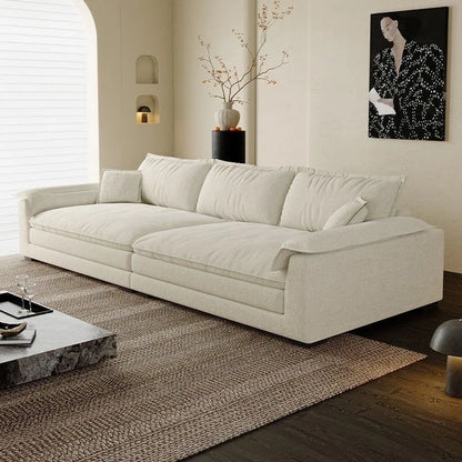Super wide cotton and linen cloth, modern, simple, lazy, sofa, deep sitting, straight row, soft, removable and washable