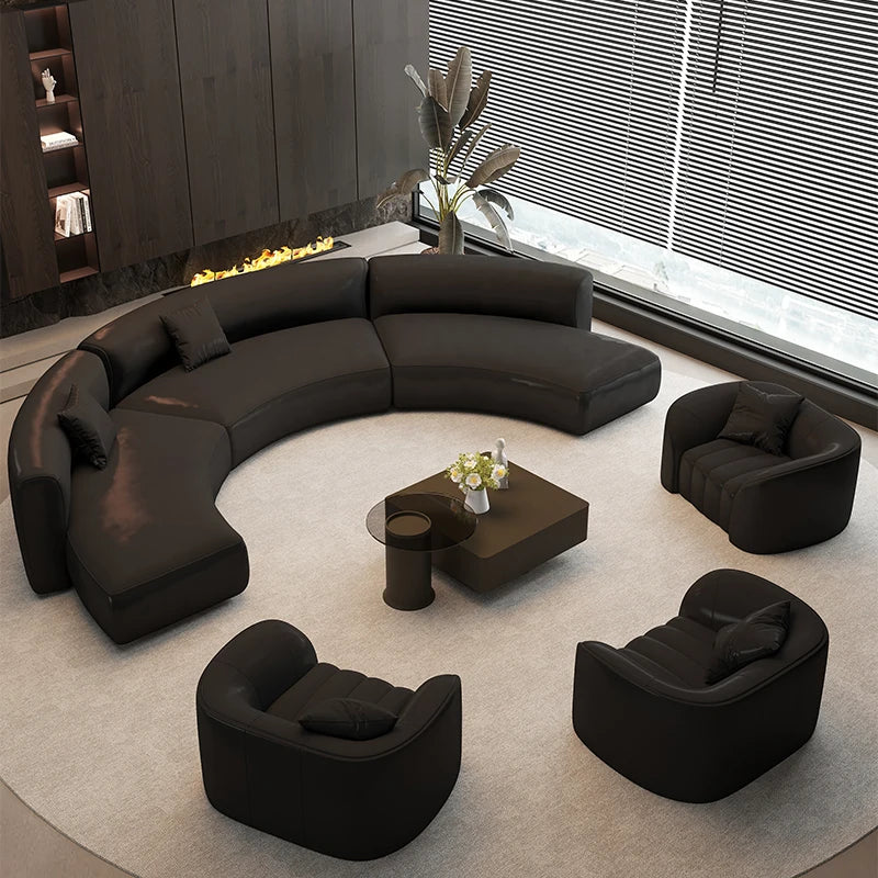 Semicircular curved special-shaped business sofa set Light luxury sales office Negotiate hotel lobby lounge area Reception