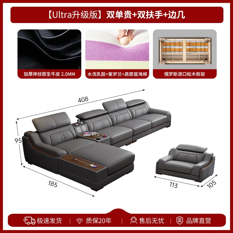 Genuine Leather Modern Sofas Luxury Recliner Comfortable Relax Armchairs Sofas Bedrooms Lazy Sillas Para Sala De Estar Furniture