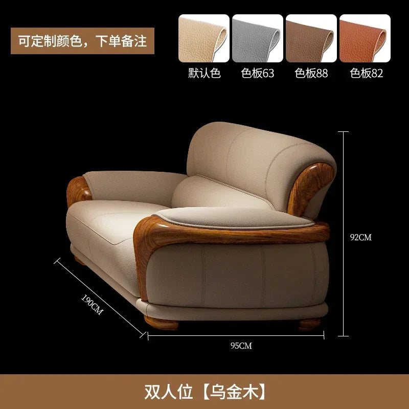 Luxury Modern Straight row sofa living room leather sofa set furniture room set sofas Designer Office couch set Canape Salon