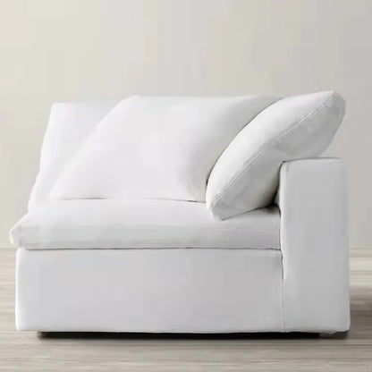 Living Room Furniture Fabric Sectional Couch Sofa Set Modular White Big Corner Group Sofa