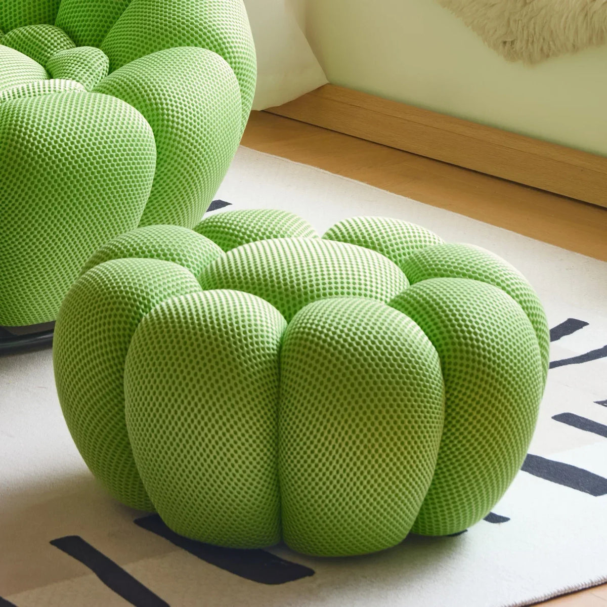 Modern Pumpkin Chair Luxury Bubble Sofa Single Lounge Seat Lazy Recliner for Bedroom Balcony Living Room Aesthetic Accent