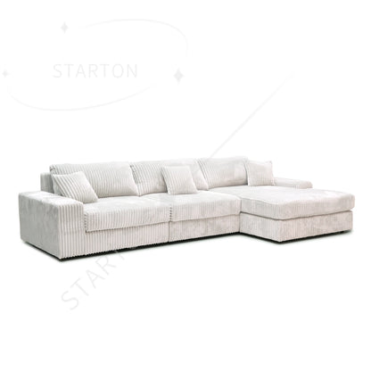 ATUNUS USA Showroom in Stock Sofa American Classic Living Room Furniture Corduroy Modular Sectional Couch Sofa Sets