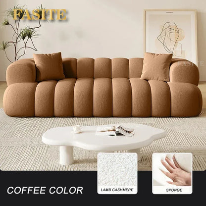 French Modern Velvet Puff Sofa Living Room Home Fabric Minimalist Sofa Reclinable