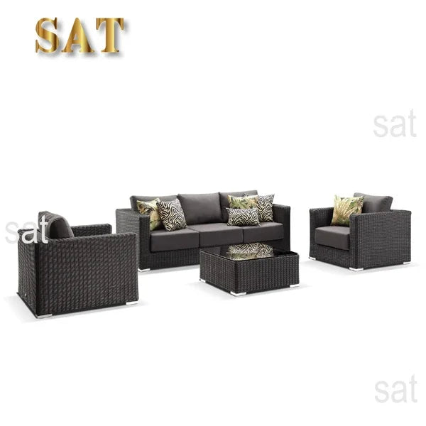 Outdoor Garden Chair Rattan Furniture Set Rope Furniture Set Outdoor Wicker Sofa / Garden Sofa Set