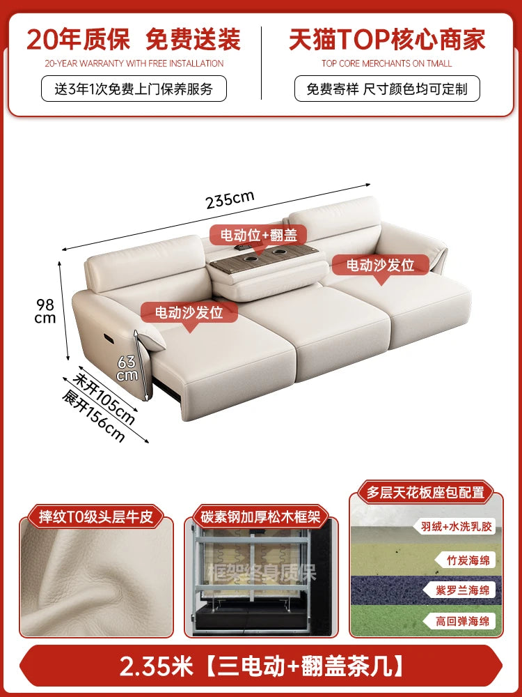 Minimalist Modern Sofa Electric Adults Cushion Comfortable Double Sofa Floor Apartment Divani Da Soggiorno Home Accessories