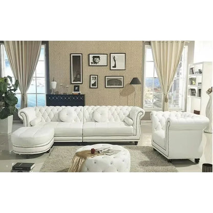 White leather sofa set furniture leather living room sofa