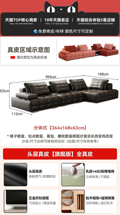 HXL Foot Piano Key Tofu Block Foot Living Room Module Sofa