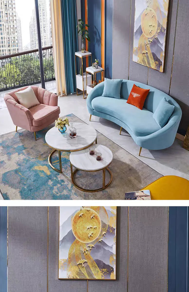 Lazy Luxury Living Room Sofas Modern Designer Curved Nordic Sofas Loveseat Tatami Recliner Mobili Per La Casa Decoration