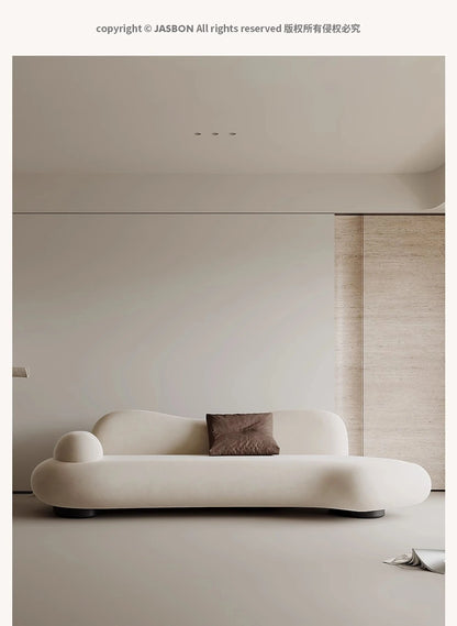 Fabric sofa curved living room size apartment Italian minimalist designer