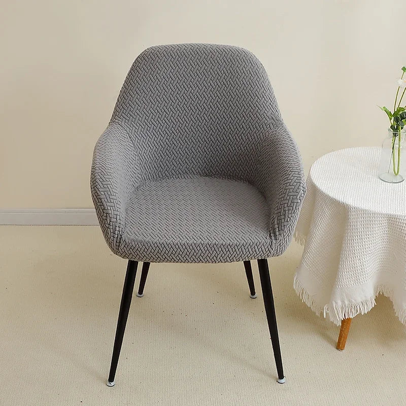 1/2pcs Jacquard Chair Covers High Arm Dining Chair Cover Elastic Chair Seat Slipcover Protector for Wedding Living Room Home