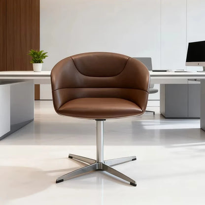 Leather Reception Armchair Office Visitor Chair Luxury Fashion Office Chair Hotel Swivel Office Chair