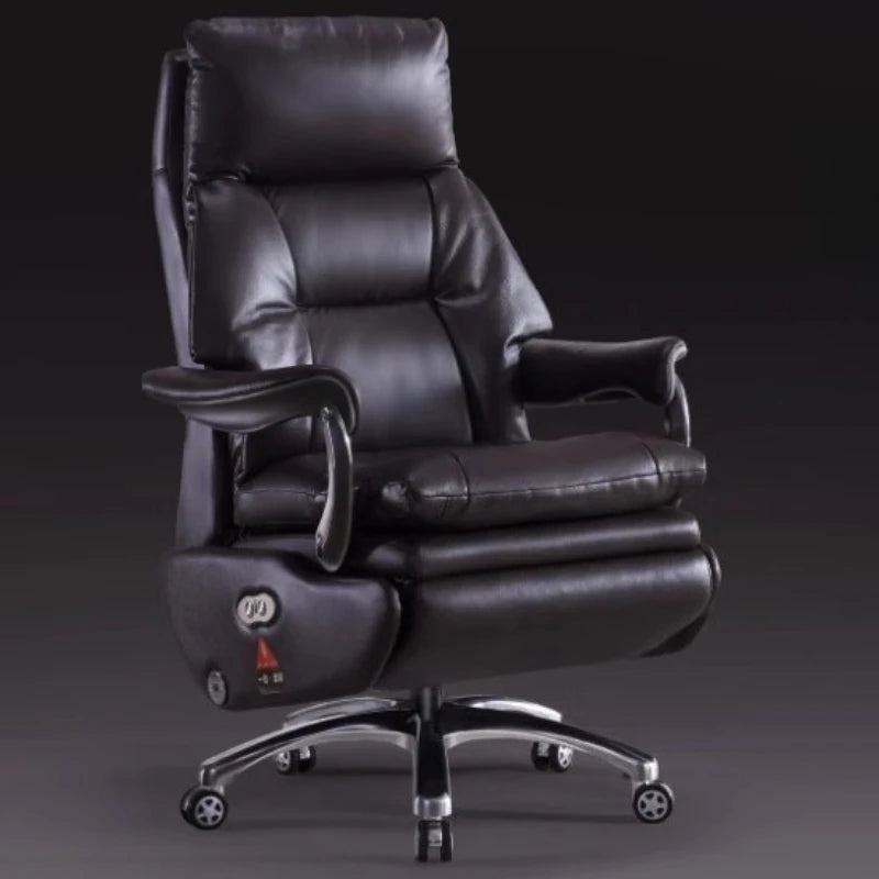 /Electric Leather Boss Chair Modern Design Comfortable Ergonomic Trendy Chair Swivel Arm Footrest Salon Silla Oficina Furniture