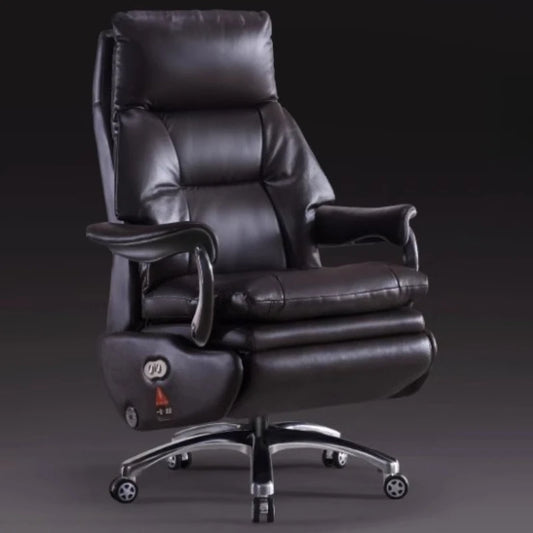 /Electric Leather Boss Chair Modern Design Comfortable Ergonomic Trendy Chair Swivel Arm Footrest Salon Silla Oficina Furniture