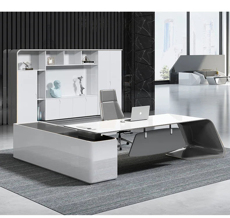 Minimalist Atmosphere Office Desk Computer High Single Fashionable Office Desk Irregular Office Furniture Der Schreibtisch XYOD