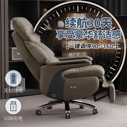 Smart Electric Executive Office Chair with Ventilation - Reclining Massage CEO Chair for Home Professional Use Furniture JT40