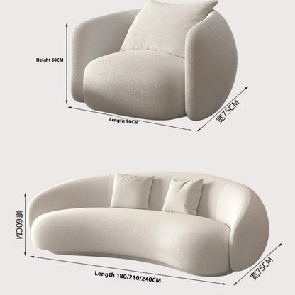 Italian Banana Sofa Minimalist Shaped Sofa Living Room Simple Modern Arc Cashew  Set Lazy Sofa Home Furniture