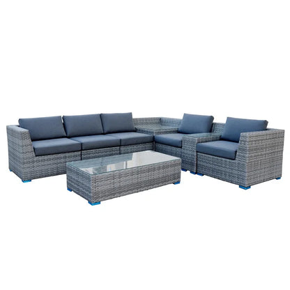 Outdoor L Shape Sofa Set Living Room Hotel Villa Park Courtyard Apartment Outdoor Furniture