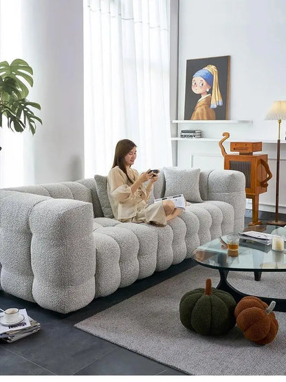 Nordic Luxury Puff Sofa Relaxing Comfortable Modern Designer Sofa Single Elegant Soft Canape Salon De Luxe Home Furniture