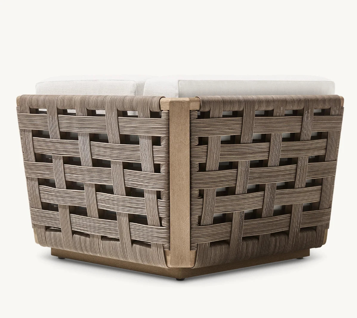 Modern Luxury All Weather Patio Garden Hotel Pool Sofa Set Outdoor Leisure Solid Wood Furniture Teak Modular Sofa L-Sectional