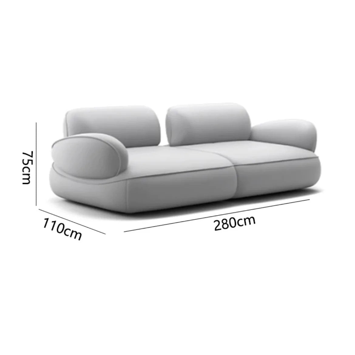 Snail sofa Milan Italian minimalist curved backrest adjustable modern simple wind sofa living room villa sofa