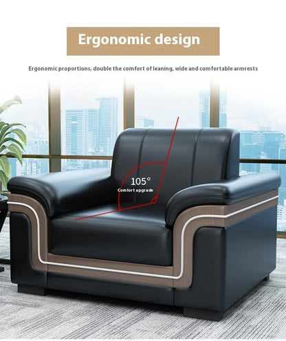 Simple Business Office Sofa Set Coffee Table Modern Luxury Reception Furniture for Three-Person Meetings Meeting Room Furniture