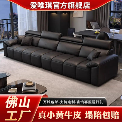 custom. [9633 People Favorited] Aiweiqi Simple Modern Genuine Leather Sofa Living Room, Suitable Large and Small Spaces,