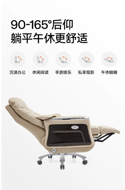 Arms Heat Office Chair Big Tall Comfy Boss Single Office Chair Massage Ergonomic Chaise Bureau Design Italian Furniture Luxury
