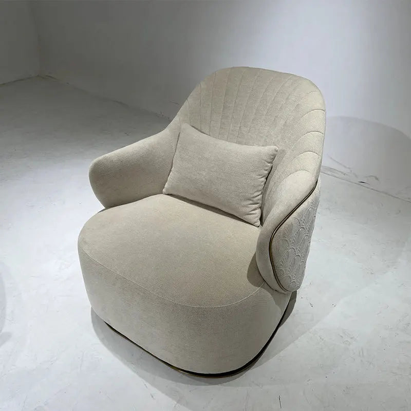 Italian light luxury design single sofa chair modern villa living room home fabric leisure chair9338