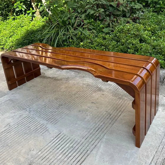 Banc extérieur d'acier galvanisé de Patio en bois de loisirs sièges en fer conception bancs de jardin de parc banc d'attente de jardin