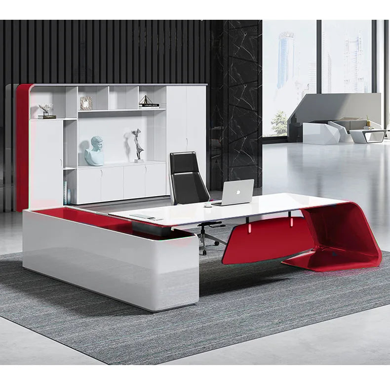 Minimalist Atmosphere Office Desk Computer High Single Fashionable Office Desk Irregular Office Furniture Der Schreibtisch XYOD