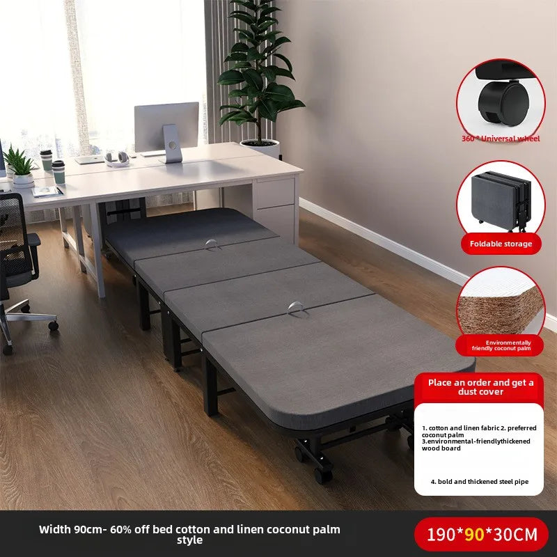 Rollaway bed Single office lunch break bed Nap bed Portable retractable hidden escort bed Rollaway bed Camp bed