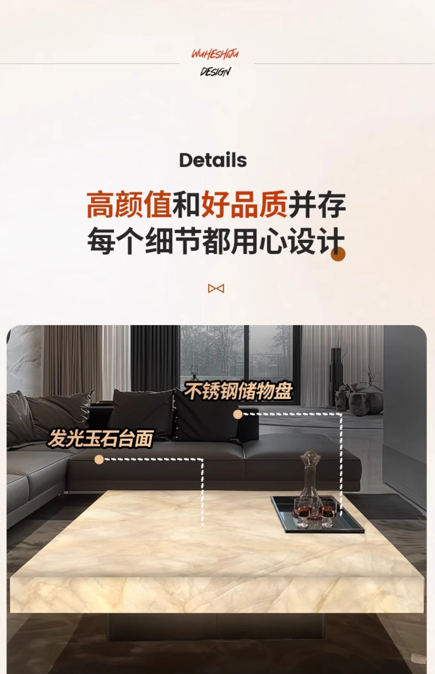 Rectangle Italian Marble Coffee Table Modern Style Luxury Minimalist Unique Coffee Table Living Room Mesa Centro Salon Furniture