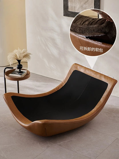 Nordic creative modern minimalist living room leisure chair sofa recliner lazy sofa bedroom advanced