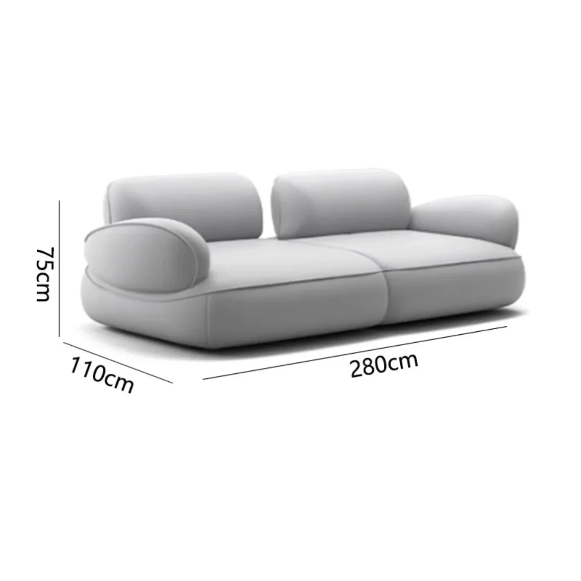 Snail sofa Milan Italian minimalist curved backrest adjustable modern simple wind sofa living room villa sofa