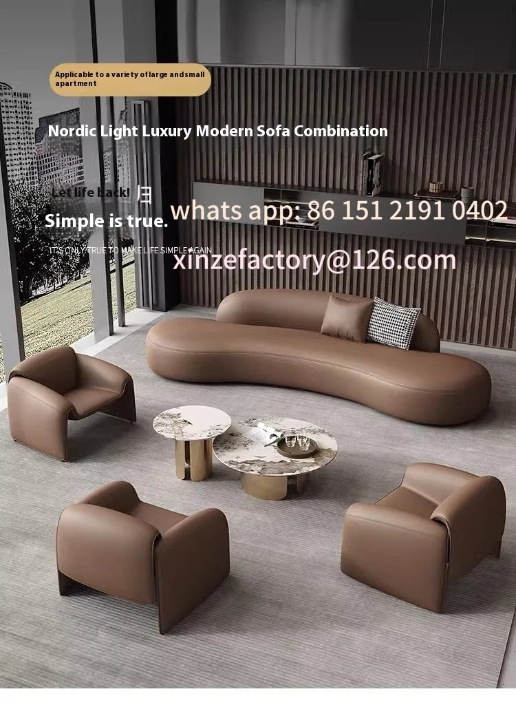 Customizable Reception Negotiation Sofa Set for Living Hotel Lobby Club Exhibition Hall Guest Sales Office