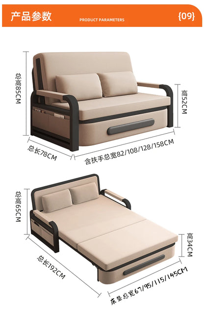 Sofa bed folding dual-purpose 2025 new single bed small apartment living room balcony folding bed multi-functional retractable b