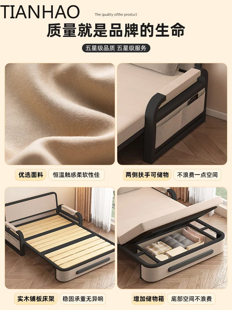 Sofa bed folding dual-purpose 2025 new single bed small apartment living room balcony folding bed multi-functional retractable b