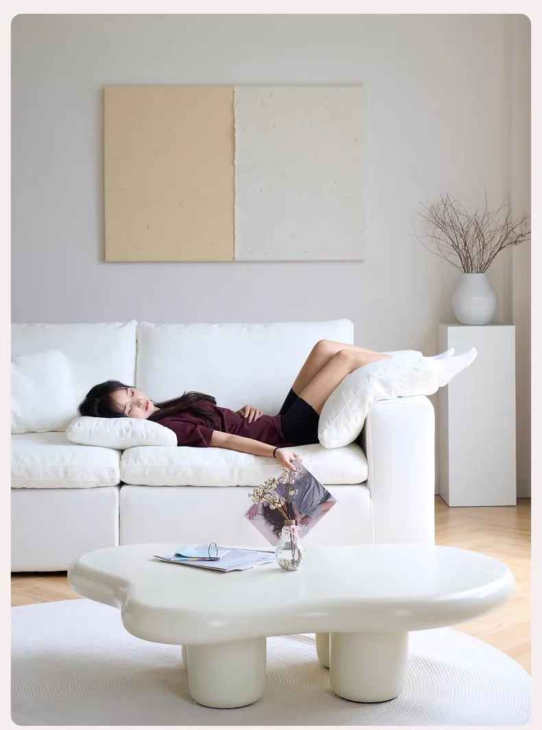 Vacuum compression cloud sofa lazy chenille fabric small apartment living room free combination module sofa furniture