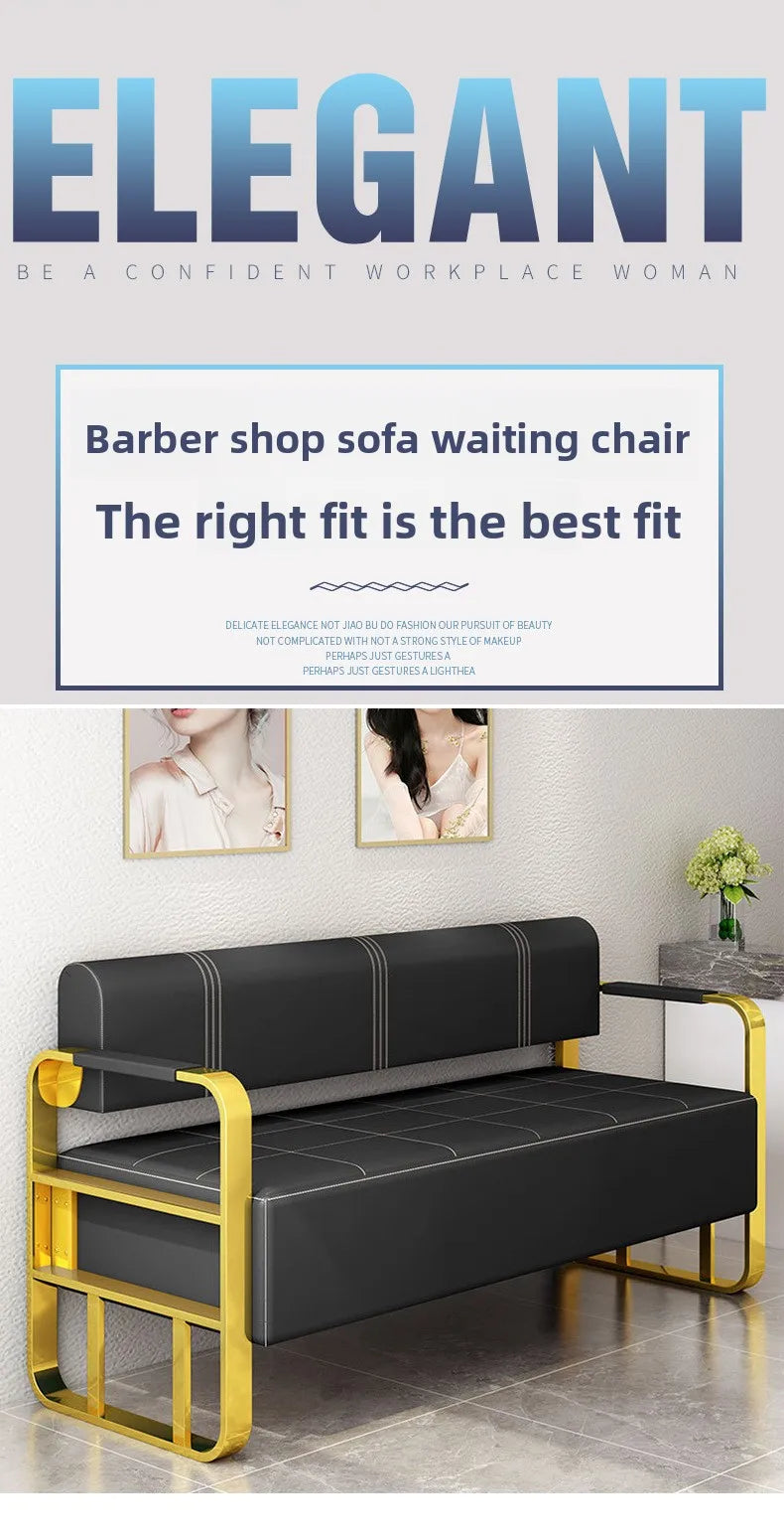 Chair Barber shop sofa chair reception room sitting area long sofa chair thickened equal sofa