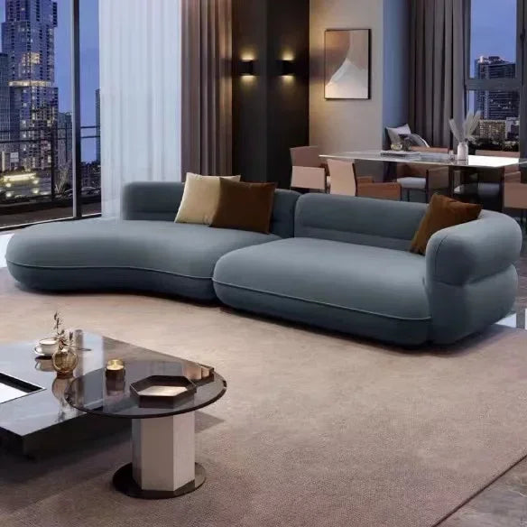 Italian Light Luxury Curved Sofa Special-Shaped Simple Corner Living Room Leisure Sofa