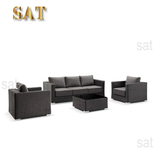 Outdoor Garden Chair Rattan Furniture Set Rope Furniture Set Outdoor Wicker Sofa / Garden Sofa Set