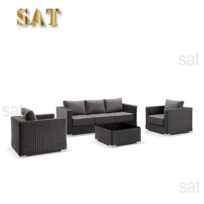 Outdoor Garden Chair Rattan Furniture Set Rope Furniture Set Outdoor Wicker Sofa / Garden Sofa Set