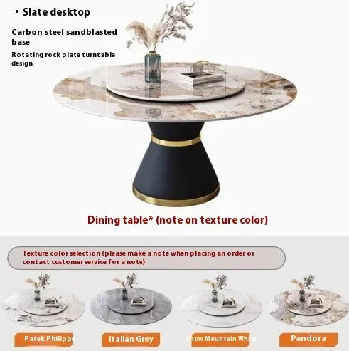 Round Sliding Table Luxury Table Stainless Steel Kitchen Islands Transparent Mesa Comedor Garden Furniture Sliding Dining Wash