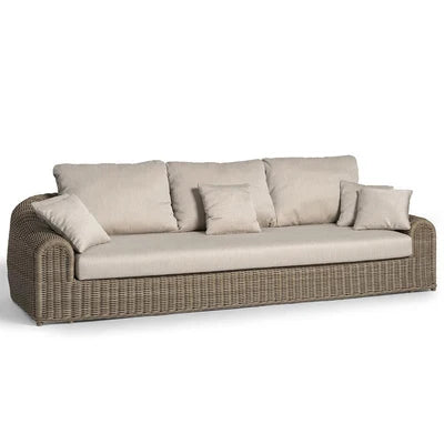 Leisure Rattan Outdoor Sofas Modern Courtyard Terrace Balcony Garden Sofas Accent Banquet Furniture Muebles Jardin Lshysf