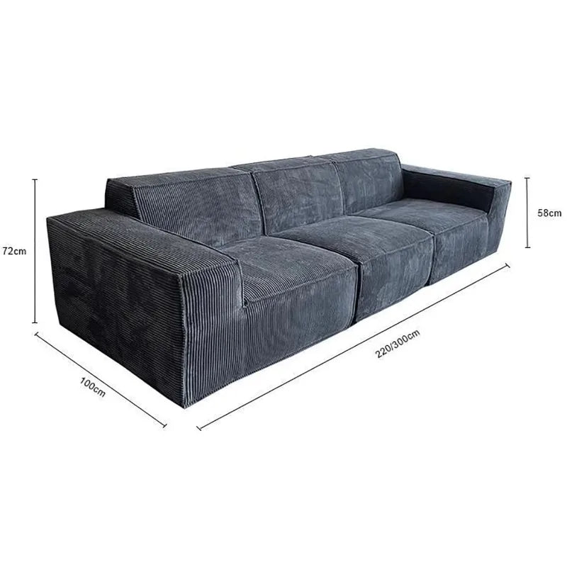 Modern Luxury Living Room Sectional Sofa Set Indoor Furniture Fabric Couch Vacuum Foam Compressed in A Box for Home Apartment