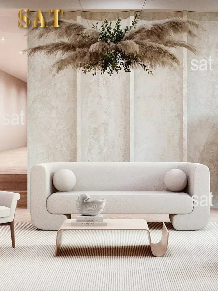 Living Room Simple Japanese N-shaped Curved Wood Tatami Solid Wood Coffee Table, Storage Large N-shaped Sofa Side Table