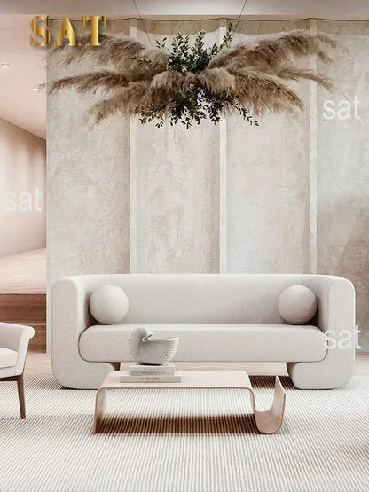 Living Room Simple Japanese N-shaped Curved Wood Tatami Solid Wood Coffee Table, Storage Large N-shaped Sofa Side Table
